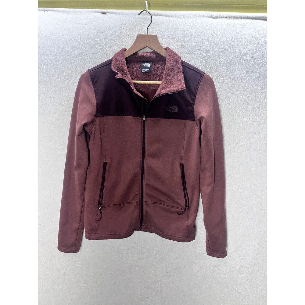 The North Face Fleece Jacket Womens S Mauve Full Zip Mock Neck 3230